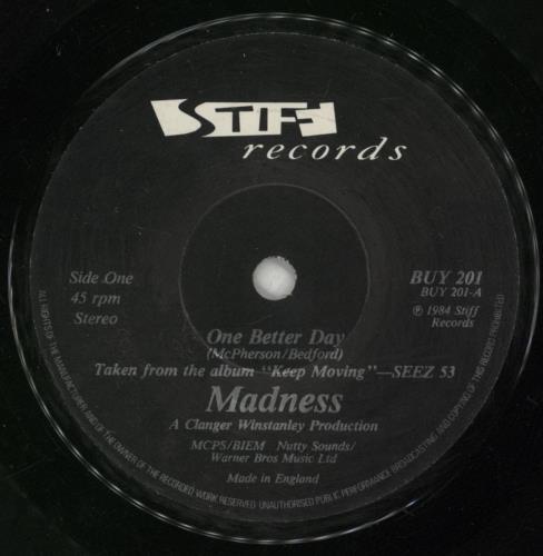 Madness One Better Day - Poster Sleeve - VG 7" vinyl single (7 inch record / 45) UK MDN07ON866204
