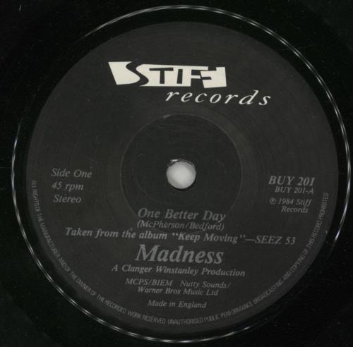 Madness One Better Day - Poster Sleeve 7" vinyl single (7 inch record / 45) UK MDN07ON36949