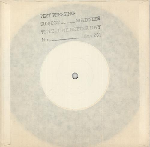 Madness One Better Day - Test Pressing 7" vinyl single (7 inch record / 45) UK MDN07ON69052