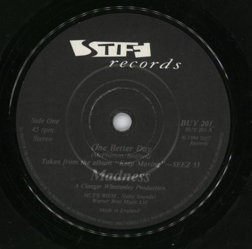 Madness One Better Day 7" vinyl single (7 inch record / 45) UK MDN07ON110070