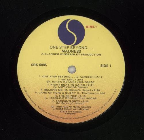Madness One Step Beyond... - shrink vinyl LP album (LP record) US MDNLPON351448