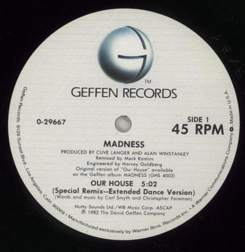 Madness Our House - Promo stamp 12" vinyl single (12 inch record / Maxi-single) US MDN12OU231277