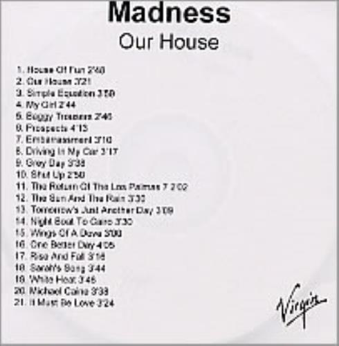 Madness Our House CD-R acetate UK MDNCROU225840