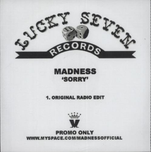 Madness Sorry - Original Radio Edit CD-R acetate UK MDNCRSO394171