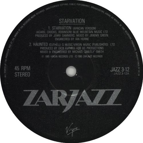 Madness Starvation - Autographed 12" vinyl single (12 inch record / Maxi-single) UK MDN12ST663662