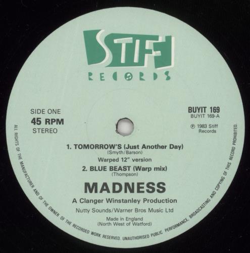 Madness Tomorrow's (Just Another Day) 12" vinyl single (12 inch record / Maxi-single) UK MDN12TO19108