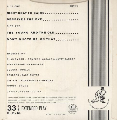 Madness Work Rest & Play EP 7" vinyl single (7 inch record / 45) UK MDN07WO14682