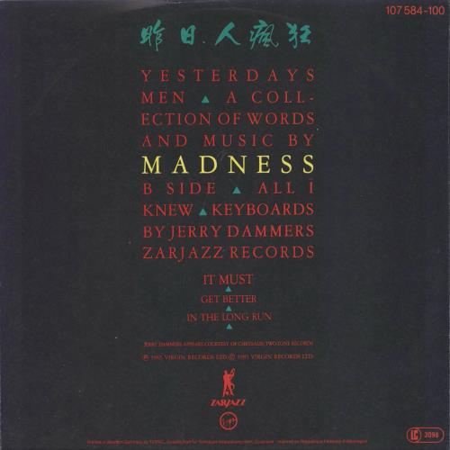 Madness Yesterday's Men 7" vinyl single (7 inch record / 45) German MDN07YE27684