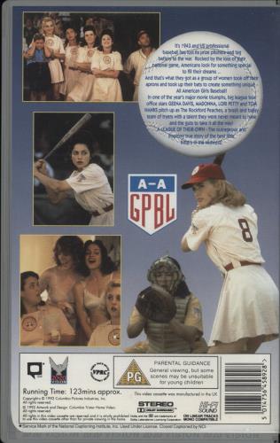 Madonna A League Of Their Own video (VHS or PAL or NTSC) UK MADVIAL189122