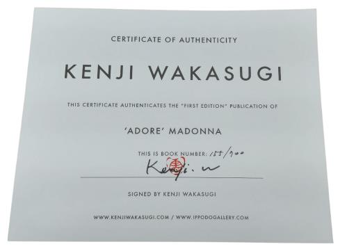 Madonna Adore - 1st Blue Book & Yellow Obi + Signed Certificate book UK MADBKAD876990