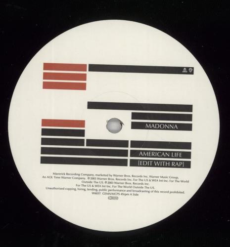 Madonna American Life 12" vinyl single (12 inch record / Maxi-single) UK MAD12AM241428