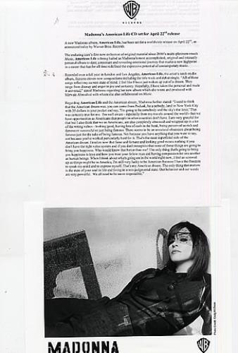 Madonna American Life media press pack US MADPPAM246453