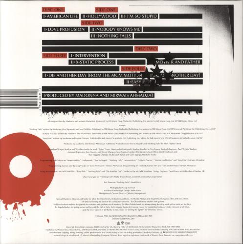 Madonna American Life 2-LP vinyl record set (Double LP Album) UK MAD2LAM248349