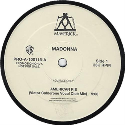 Madonna American Pie - Advance Promo 12" vinyl single (12 inch record / Maxi-single) US MAD12AM153536