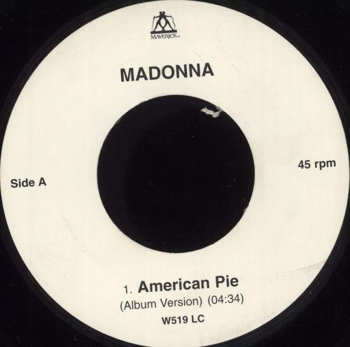 Madonna American Pie - Jukebox 7" vinyl single (7 inch record / 45) UK MAD07AM721247