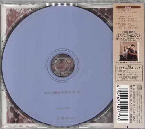 Madonna American Pie CD single (CD5 / 5") Japanese MADC5AM825717