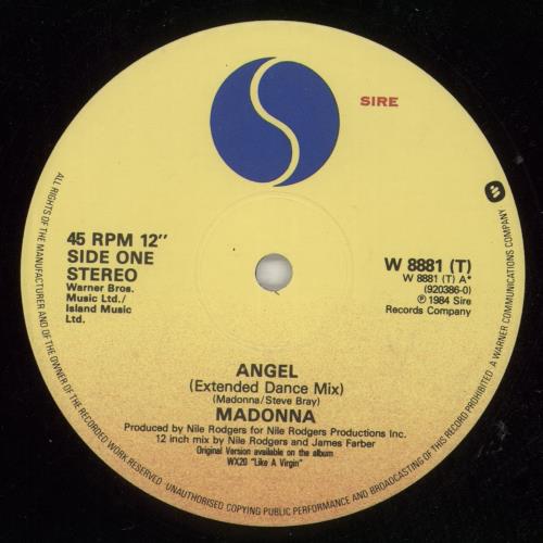 Madonna Angel 12" vinyl single (12 inch record / Maxi-single) UK MAD12AN12026