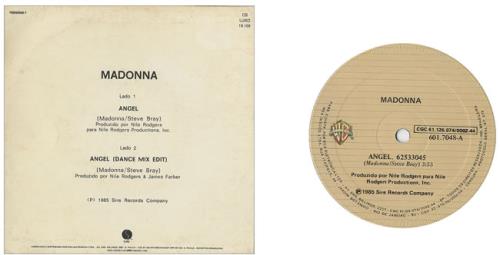 Madonna Angel 7" vinyl single (7 inch record / 45) Brazilian MAD07AN05347