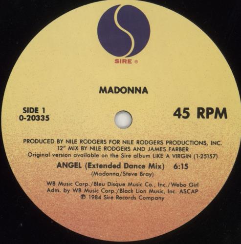 Madonna Angel 12" vinyl single (12 inch record / Maxi-single) US MAD12AN569616