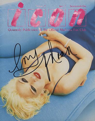 Madonna Autographed Icon Magazine fanzine UK MADFAAU399769