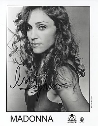 Madonna Autographed Publicity Photograph photograph UK MADPHAU324230