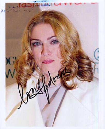 Madonna Autographed Publicity Photograph photograph UK MADPHAU331859