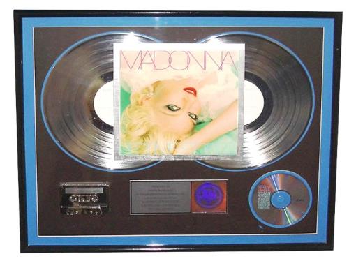 Madonna Bedtime Stories award disc US MADAWBE433089
