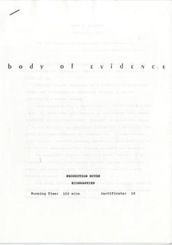 Madonna Body Of Evidence handbill UK MADHBBO302141