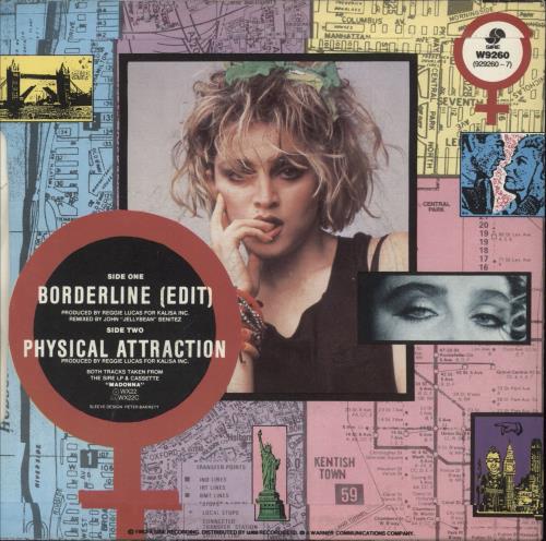 Madonna Borderline - 1st - Inj - Paper Sleeve 7" vinyl single (7 inch record / 45) UK MAD07BO565565