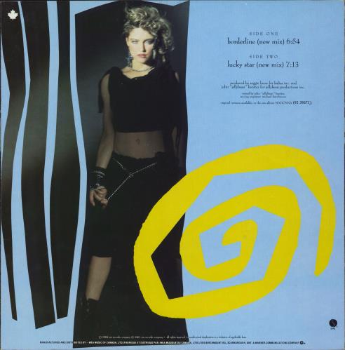 Madonna Borderline - EX 12" vinyl single (12 inch record / Maxi-single) Canadian MAD12BO669788