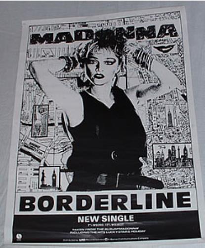 Madonna Borderline poster UK MADPOBO223384