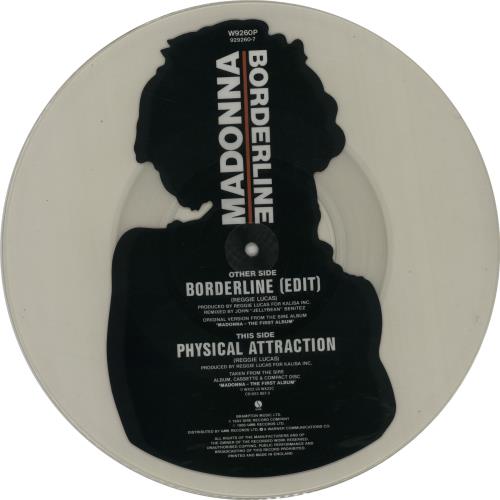 Madonna Borderline uncut picture disc (vinyl) UK MADUNBO343662