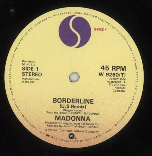 Madonna Borderline 12" vinyl single (12 inch record / Maxi-single) UK MAD12BO791906