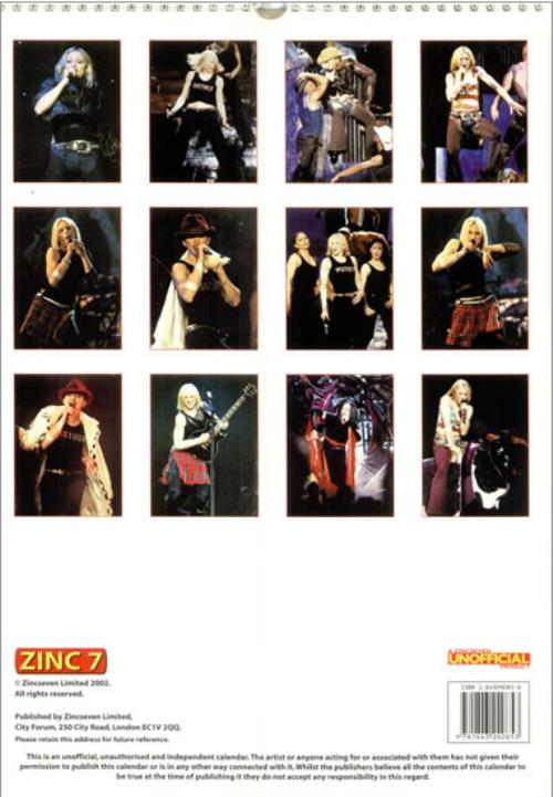 Madonna Calendar 2003 calendar UK MADCACA225215