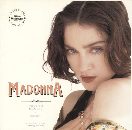 Madonna Cherish + Poster 12" vinyl single (12 inch record / Maxi-single) German MAD12CH92014
