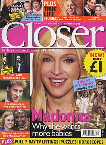 Madonna Closer - October 2002 magazine UK MADMACL378676