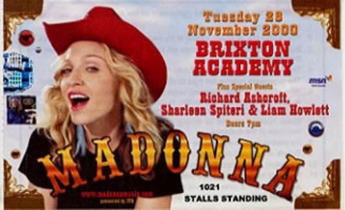 Madonna Concert Ticket - Brixton Nov 2000 memorabilia UK MADMMCO172846