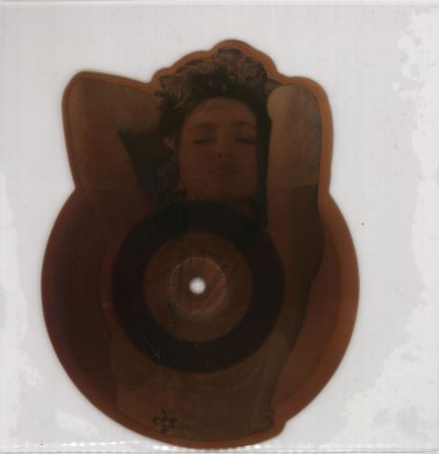 Madonna Crazy For You - tea-stained shaped picture disc (picture disc vinyl record) UK MADSHCR06209