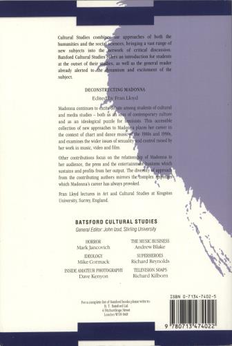 Madonna Deconstructing Madonna book UK MADBKDE866132