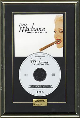 Madonna Deeper And Deeper - Numbered CD Plaque memorabilia UK MADMMDE369957