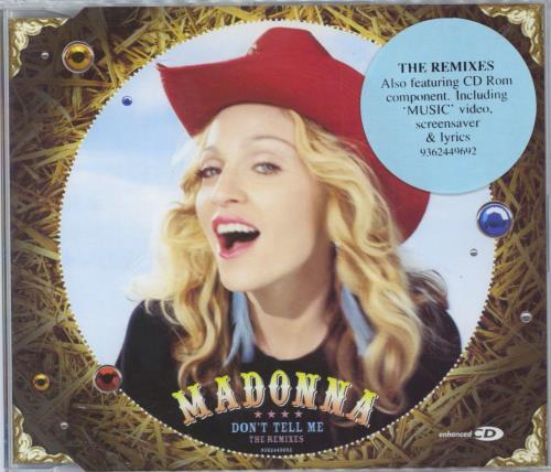Madonna Don't Tell Me - Remixes CD single (CD5 / 5") Australian MADC5DO172683