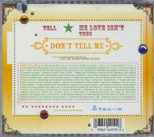 Madonna Don't Tell Me - Sealed CD single (CD5 / 5") US MADC5DO175625