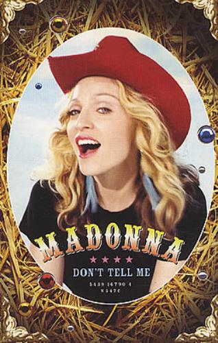 Madonna Don't Tell Me cassette single UK MADCSDO171630