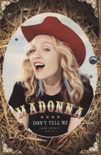 Madonna Don't Tell Me cassette single UK MADCSDO865606