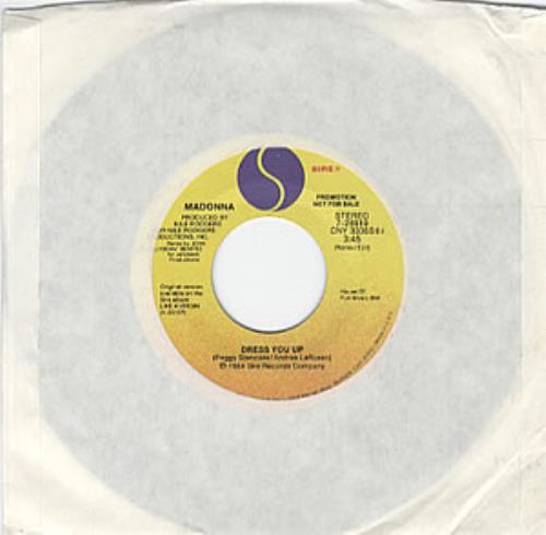 Madonna Dress You Up 7" vinyl single (7 inch record / 45) US MAD07DR315347