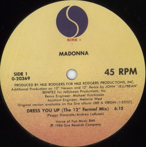 Madonna Dress You Up 12" vinyl single (12 inch record / Maxi-single) US MAD12DR05483