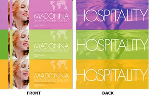 Madonna Drowned World Tour 2001 Hospitality Invites memorabilia UK MADMMDR192006