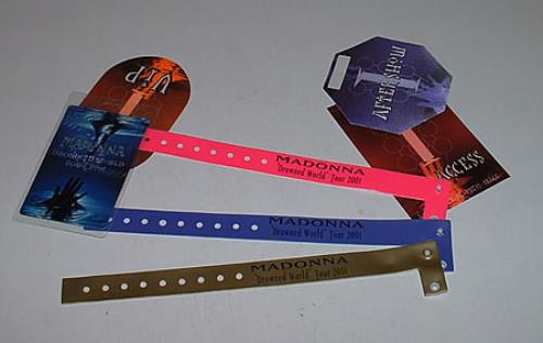 Madonna Drowned World Tour Passes memorabilia US MADMMDR334083
