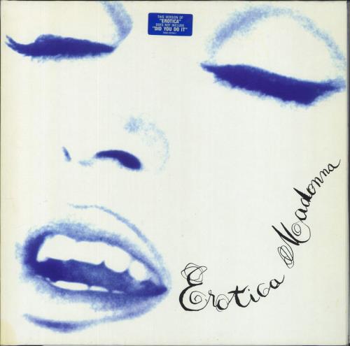 Madonna Erotica - Blue Hype Sticker 2-LP vinyl record set (Double LP Album) German MAD2LER565307