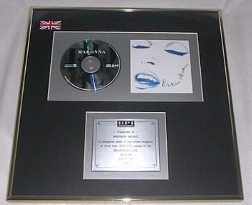 Madonna Erotica - Double Platinum award disc UK MADAWER217837